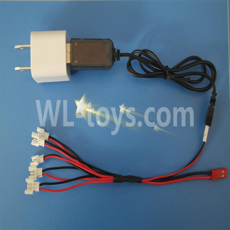 NiHui U107 U207 RC Quadrocopter Parts-24 USB-To-Socket Conversion plug & USB & 1-to-5 Cable (Not include the 5 battery)