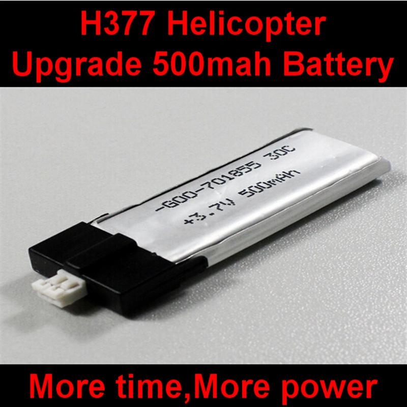 NiHui H377 Parts-07 Upgrade 3.7v 500mah 30C battery for NiHui H377 helicopter