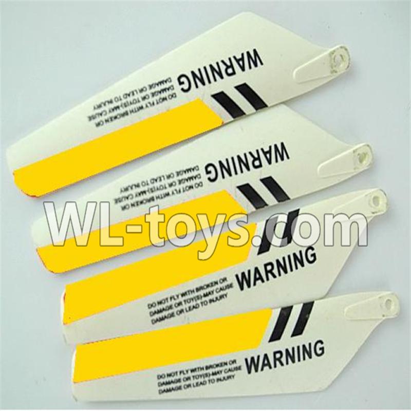 Foda F307 F307C F307H F307L RC helicopter parts-08 Main blades(4pcs-2A+2B)-Yellow