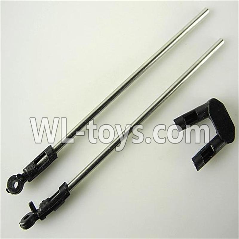 Foda F307 F307C F307H F307L RC helicopter parts-15 Support pipe(2pcs) & Head for the support pipe(2pcs)& Horizontal fixture
