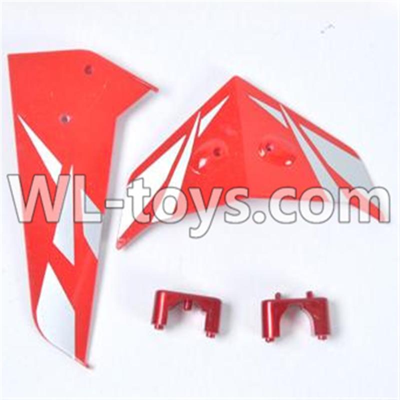 SYMA S033 S033G RC Helicopter parts-13 tail decorate blades with fixtues(red)
