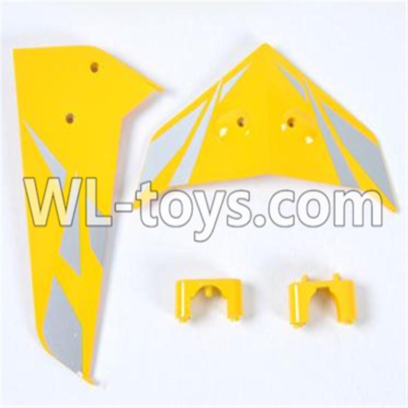 SYMA S033 S033G RC Helicopter parts-14 tail decorate blades with fixtues(Yellow)