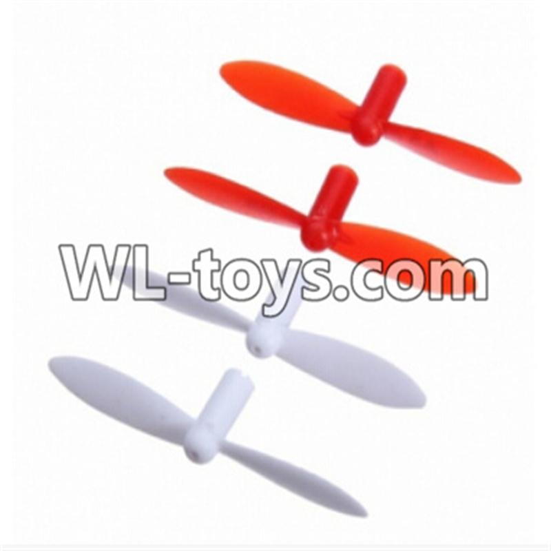 WLtoys V676 RC Quadcopter parts-16 Upgrade-Blades(2x Red & 2x White)