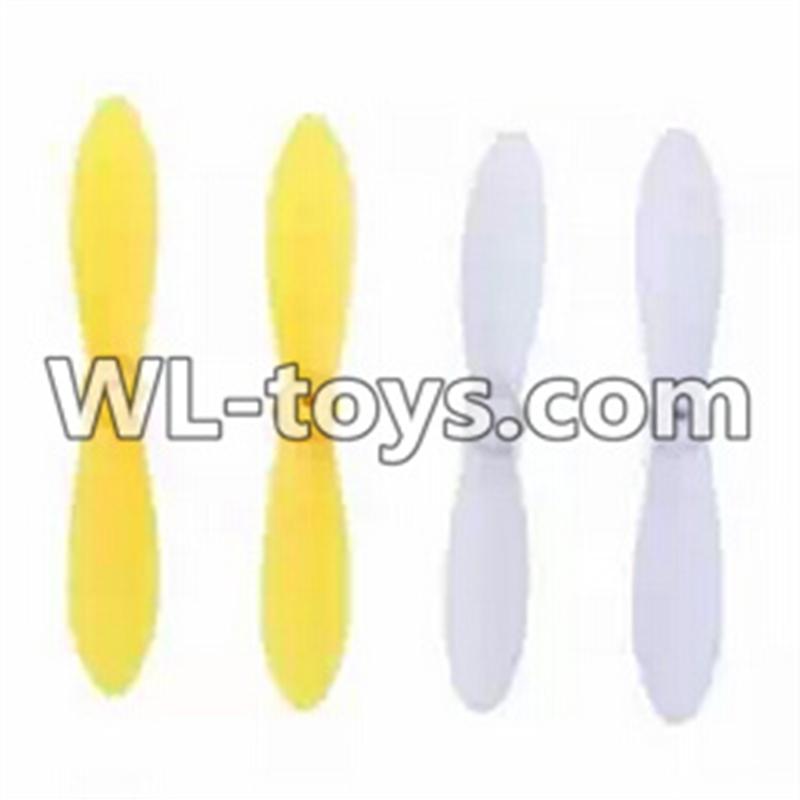 WLtoys V676 RC Quadcopter parts-17 Upgrade-Blades(2x Yellow & 2x Red)