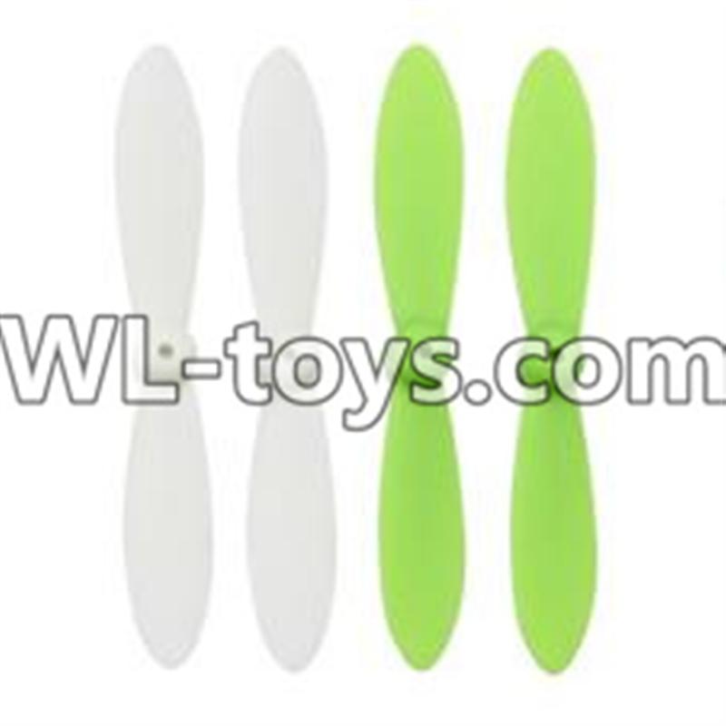 WLtoys V676 RC Quadcopter parts-18 Upgrade-Blades(2x Green & 2x White)