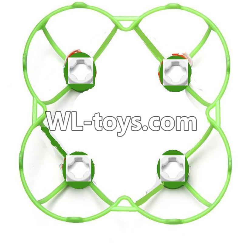 WLtoys V676 RC Quadcopter parts-20 Outer protect frame Version 1-Green