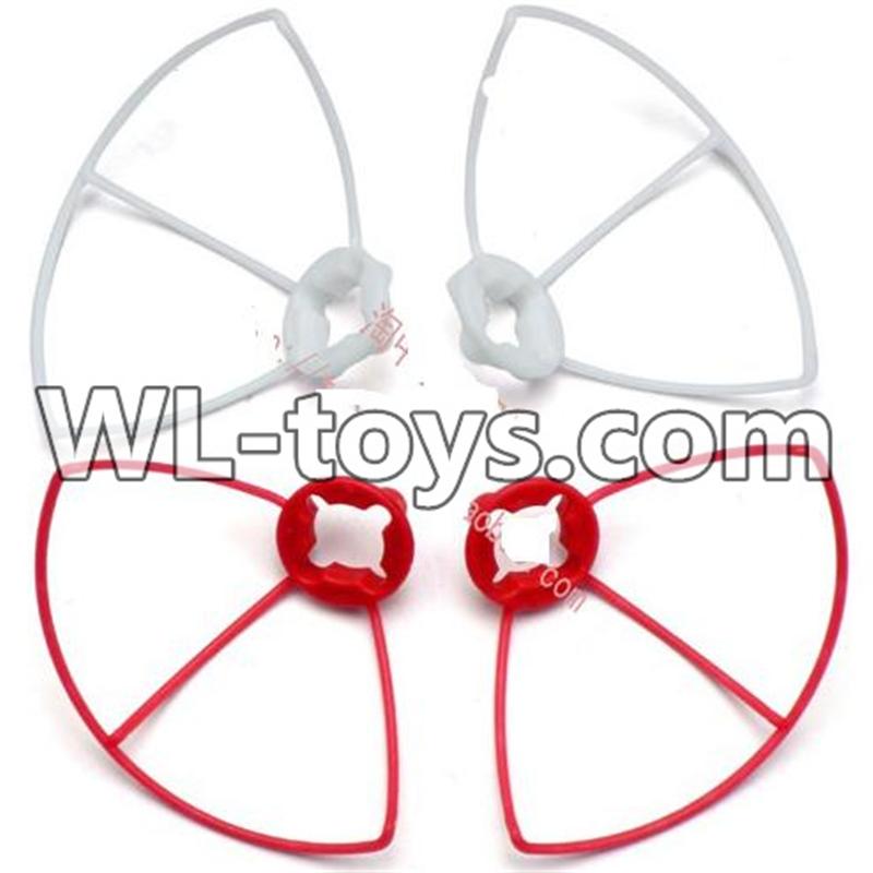 WLtoys V676 RC Quadcopter parts-22 Outer protect frame Version 2-(2X White & 2X Red)