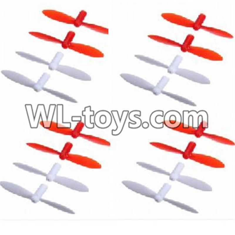 WLtoys V676 RC Quadcopter parts-27 Upgrade-Blades(8x Red & 8x White)