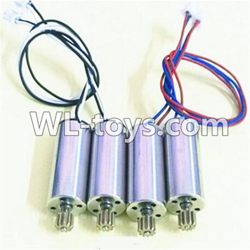 WLtoys V626 RC Quadcopter parts-09 rotating Motor with red and Blue wire(2pcs) & Reversing-rotating Motor with Black and white wire(2pcs)