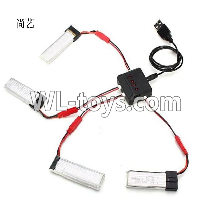 WLtoys V626 RC Quadcopter parts-27 Upgrade 1-to-4 charger with balance charger(Not include the 4x battery)