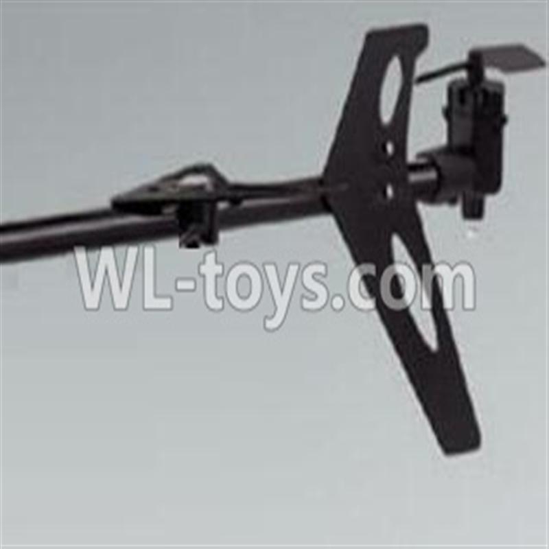 MingJi 604 rc helicopter parts ,FODA F338 helicopter parts-20 Tail unit(Tail pipe& Horizontal and vertical wings with fixtures & Tail motor &Tail cover &Tail blade)