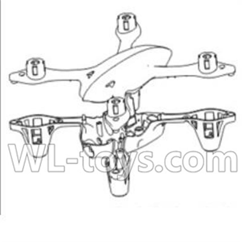 Double horse 9136 RC Quadcopter parts DH 9136 parts-01 Upper cover and bottom frame