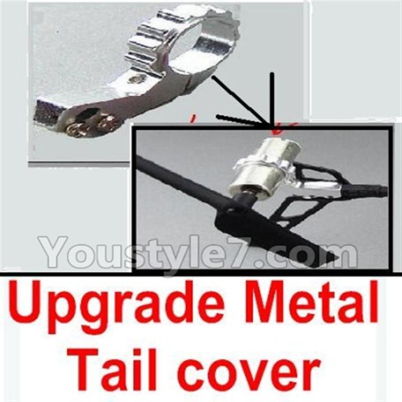 XK K110 K110S Parts Upgrade Metal Tail cover For Wltoys XK K110 K110S Helicopter parts,6ch Brushless Helicopter spare Accessories