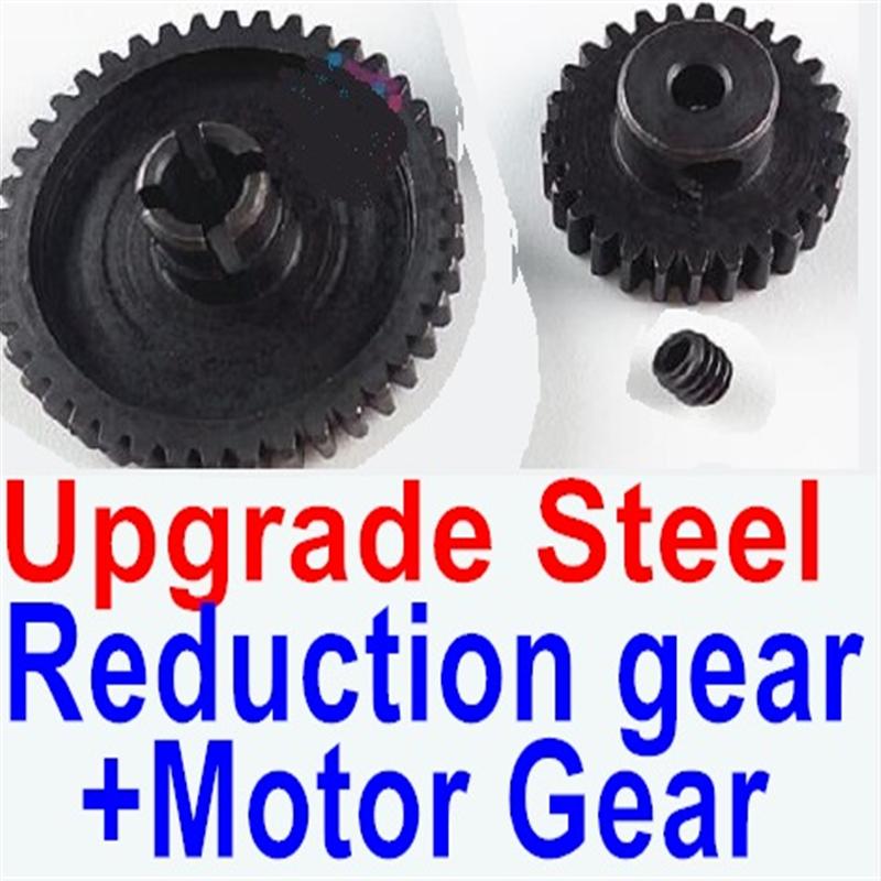Wltoys K929-B Upgrade Steel Reduction gear + Upgrade Steel Motor gear,1/18 Wltoys K929-B RC Car Parts