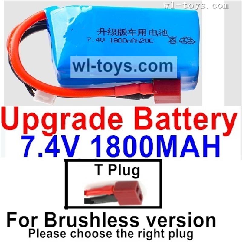 HBX 16889 7.4V 1800mAH 25C LIPO Battery-T Plug,Only for the Brushless version-M16151,HaiBoXing HBX 16889 Parts,HBX 1/16 Car Parts